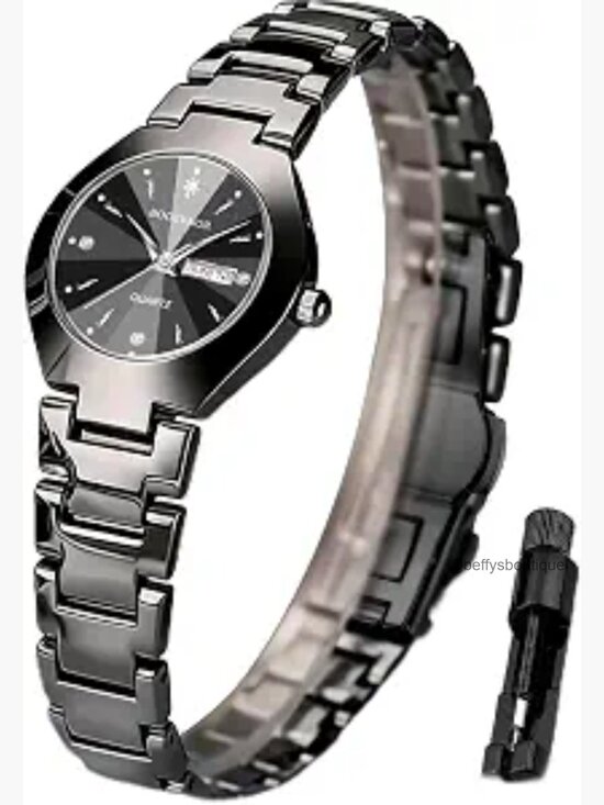 Women\'s Dainty Day Date Watch Stainless Steel Quartz Water Resistant main image 5
